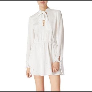 NEW White with silver splatter mini dress